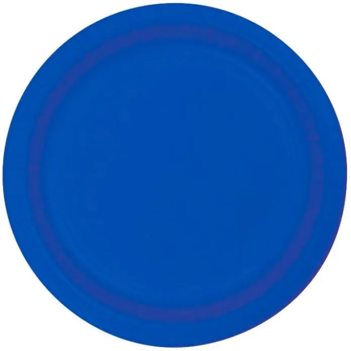 Platos de papel azul cobalto 23 cm (8) - Conver Party
