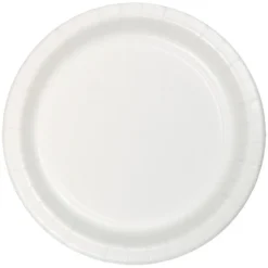 Platos de papel blancos 23 cm (8) - Conver Party