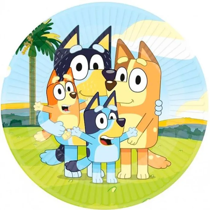 Platos de papel Bluey 23 cm (8) - Amscan
