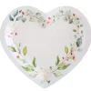 Platos de papel corazón flores 22 cm (10)