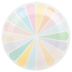 Platos de papel multicolores pastel 21,5 cm (8) - My Little Day