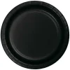 Platos de papel negros 23 cm (8) - Conver Party