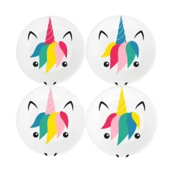 Platos de papel pequeños cara de unicornio 19 cm (8) - My Little Day