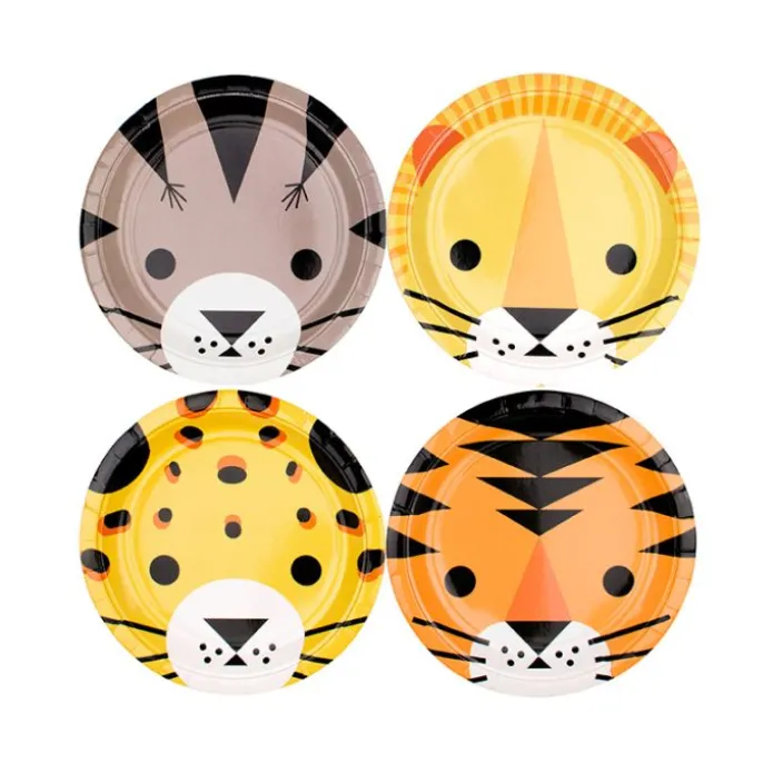 Platos de papel pequeños felinos 18,5 cm (8) - My Little Day