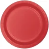 Platos de papel rojos 23 cm (8) - Conver Party