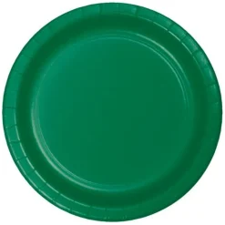 Platos de papel verdes 23 cm (8) - Conver Party