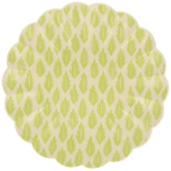 Platos ondulados de plástico reciclado 25 cm (6) - Meri Meri + REGALO vasos