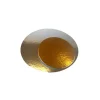 Platos redondos para tarta dorado y plateado 12,8 cm (3)