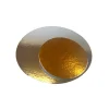 Platos redondos para tarta dorado y plateado 20 cm (3)