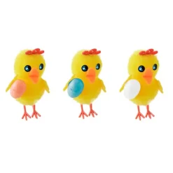 Pollito amarillo con huevo 5 cm