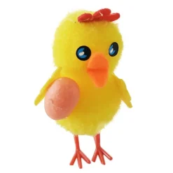 Pollito amarillo con huevo 5 cm