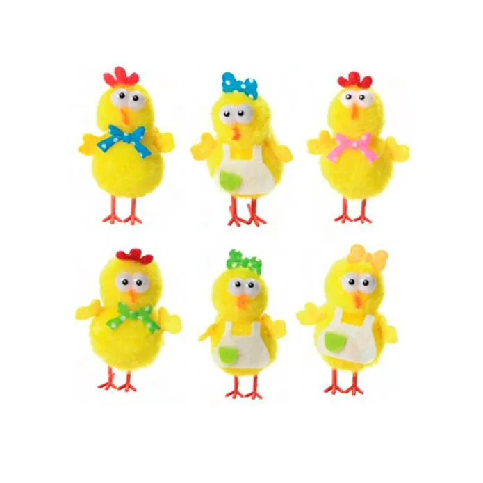Pollito amarillo con pajarita o delantal 5 cm
