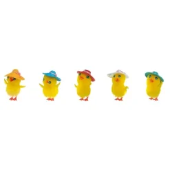 Pollito amarillo con sombrero 5 cm