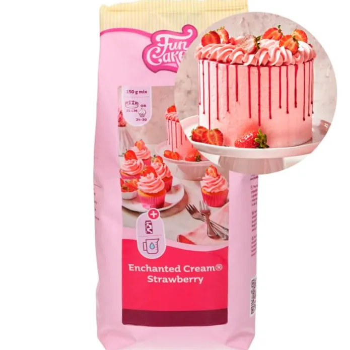 Preparado Crema Encantada sabor a fresa 900 g - Funcakes