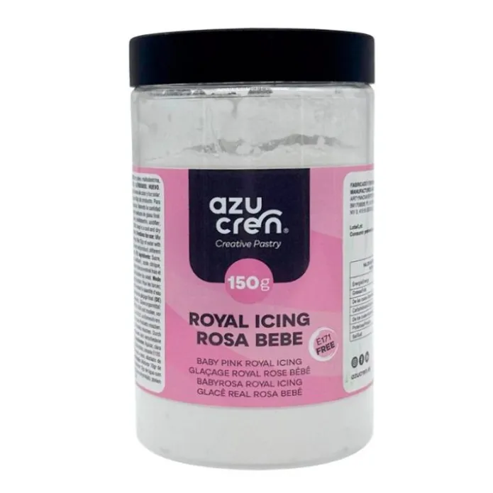 Preparado para glasa o royal icing rosa bebé 150 g - Azucren