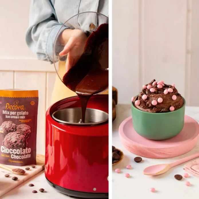 Preparado para helado de chocolate negro 250 g - Decora