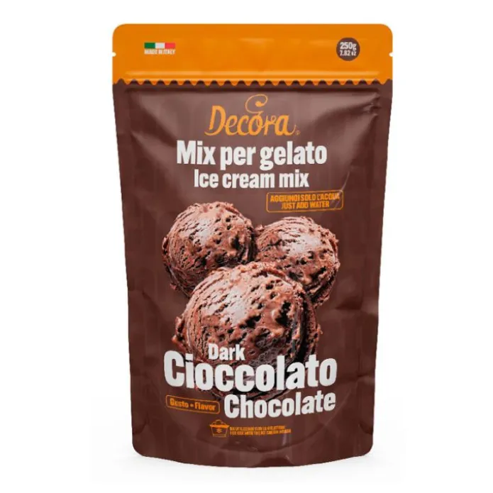 Preparado para helado de chocolate negro 250 g - Decora