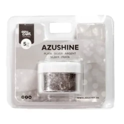 Purpurina comestible en polvo plateada Azushine 5 g - Azucren