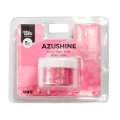 Purpurina comestible en polvo rosa Azushine 5 g - Azucren
