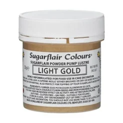 Purpurina en polvo oro claro 25 g - Sin gluten - Sugarflair