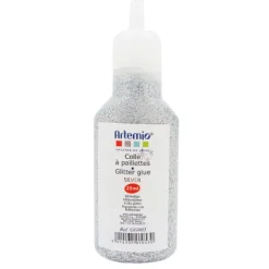 Purpurina líquida plateada (Glitter Glue) - Artemio