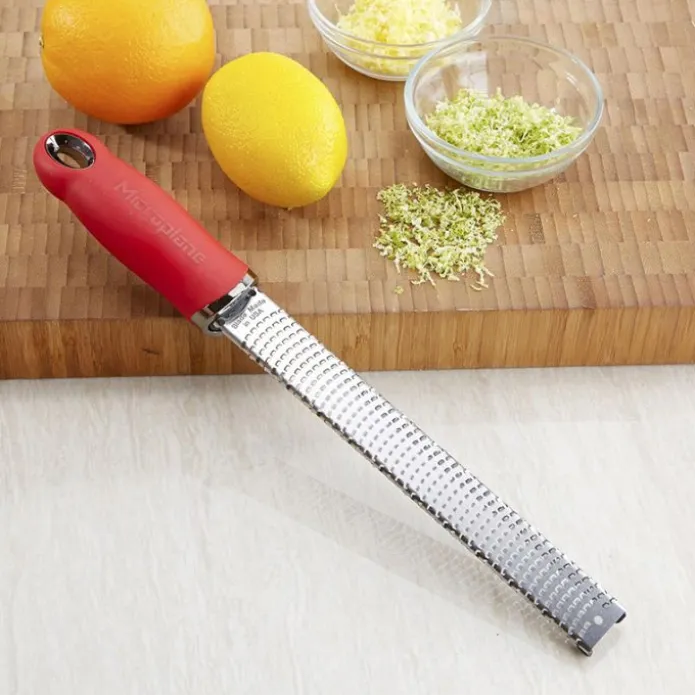 Rallador Premium Zester rojo 32,5 cm - Acero inoxidable - Microplane