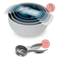 Recipientes y tazas apilables Nest Plus Sky azul (9) - Joseph Joseph + REGALO racionador