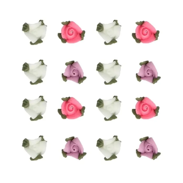 Rosas de azúcar 1 cm (16) - Sin gluten - Funcakes