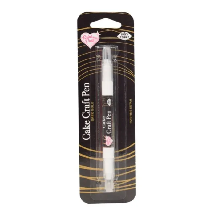 Rotulador comestible doble punta dorado oscuro Cake Craft Pen - Rainbow Dust