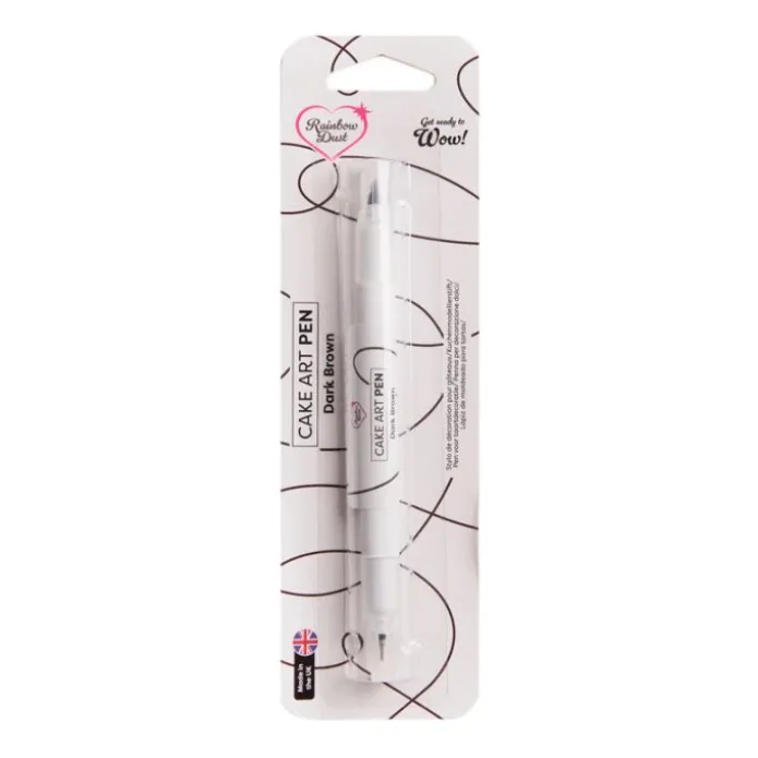 Rotulador comestible doble punta Cake Art Pen marrón oscuro - Rainbow Dust
