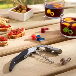 Sacacorchos y abridor Sommelier 2 tiempos WT-110 negro - Le Creuset