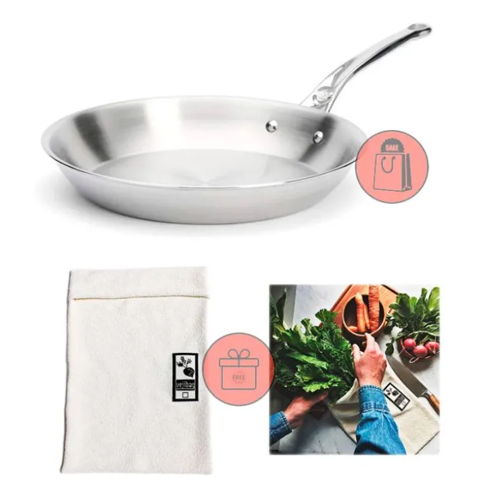 Sartén con mango Affinity 28 cm - Acero inoxidable - De Buyer + REGALO bolsa conservación