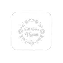 Sello para galletas Felicidades Mamá - Metacrilato grabado
