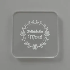 Sello para galletas Felicidades Mamá - Metacrilato grabado