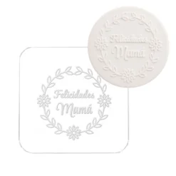 Sello para galletas Felicidades Mamá - Metacrilato grabado
