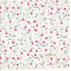 Servilleta de algodón con encaje Maise White 40 cm - GreenGate