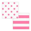 Servilletas de papel rayas y lunares rosas (16) - Creative Converting