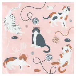 Servilletas rosas gatos (20) - My Little Day