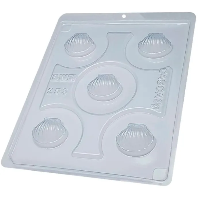 Set de moldes para chocolate 5 conchas marinas