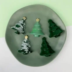 Set de moldes para chocolate 4 árboles de Navidad