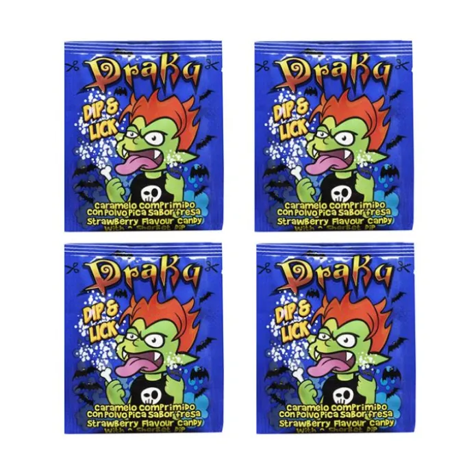 Sobres de polvo pica pica efervescente (150 uds) - Sin gluten - Draku