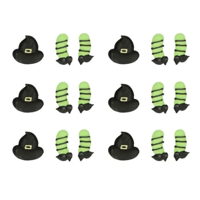 Sombreros y piernas de bruja de azúcar Halloween (18) - Sin gluten - Funcakes