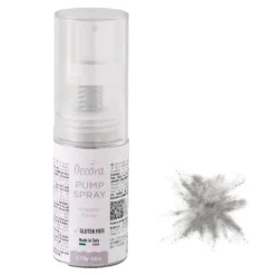 Spray de purpurina en polvo Pump Spray plata 10 g - Sin gluten - Decora
