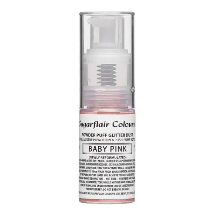 Spray de purpurina en polvo rosa bebé 10 g - Sugarflair