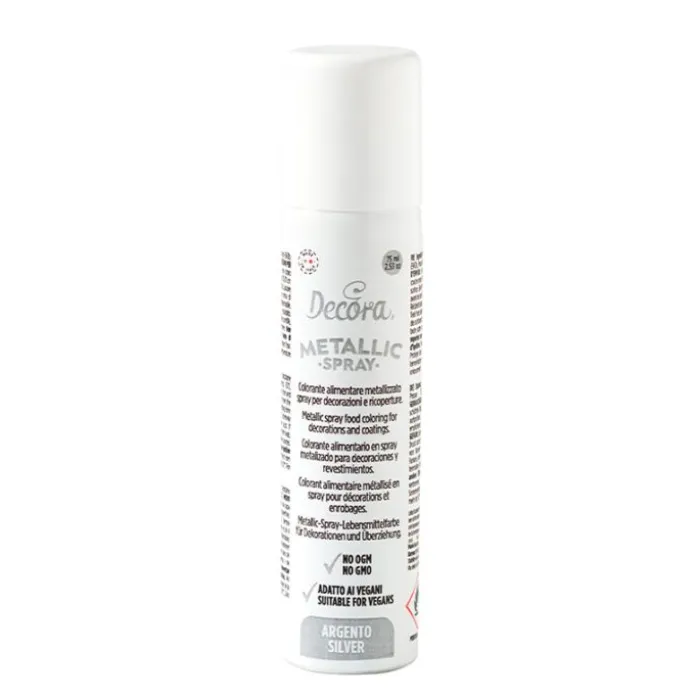 Spray metalizado plateado 75 ml - Decora