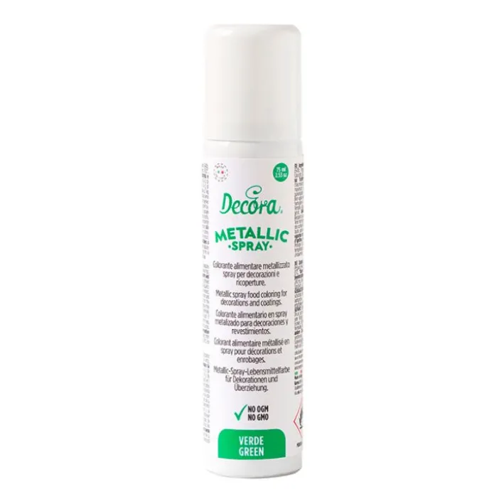 Spray metalizado verde 75 ml - Decora