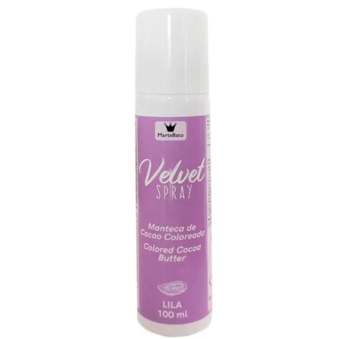 Spray Velvet efecto terciopelo lila 100 ml - Sin gluten - Martellato