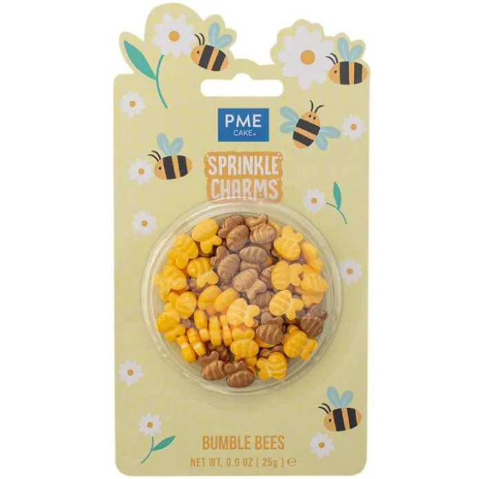 Sprinkles abejas amarillas y doradas de azúcar 25 g - PME