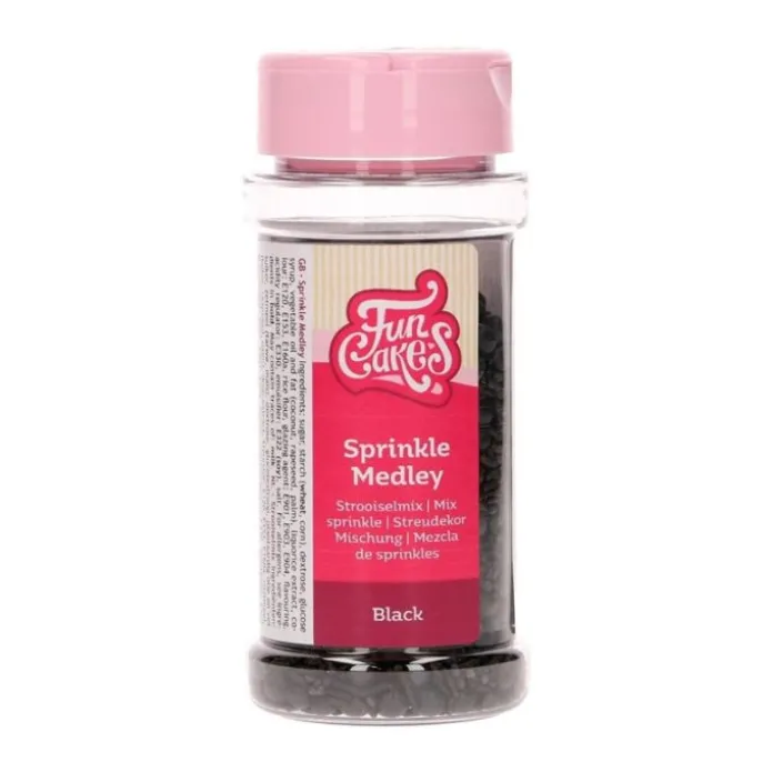 Sprinkles Black Medley 65 g - Funcakes