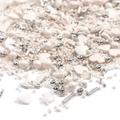 Sprinkles blanco y plata Happy Ever After 90 gr - Happy Sprinkles